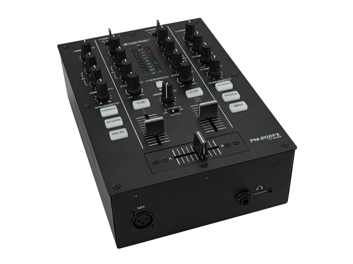 Omnitronic PM-202FX 2-Kanal-DJ-Mixer mit Filter, FX und Bluetooth – Ansicht 6