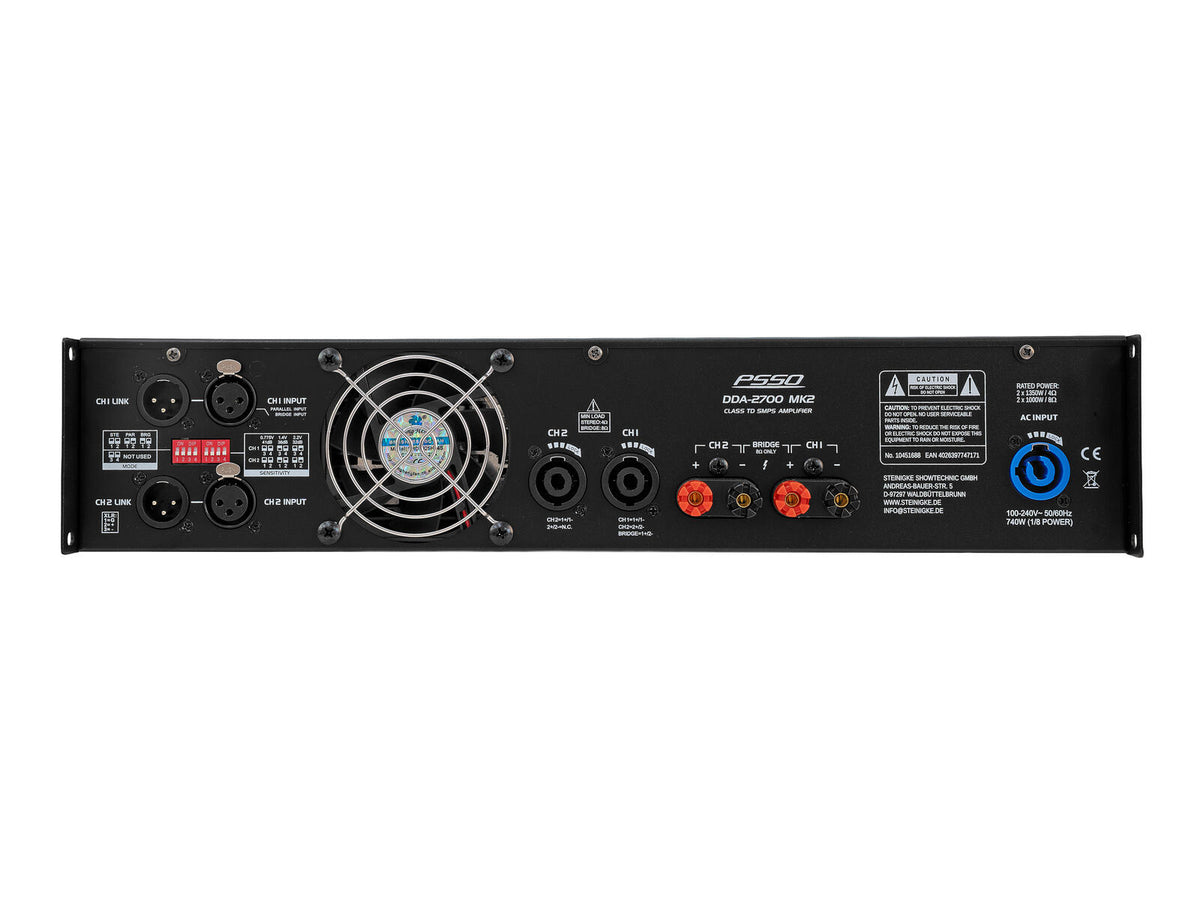 PSSO DDA-2700 MK2 2-Kanal-Endstufe – Ansicht 5