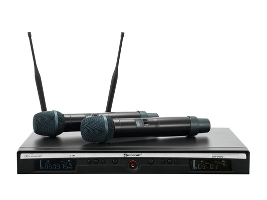 Relacart UR-260D 2-Kanal-UHF-System 823-832 + 863-865 MHz – Ansicht 2