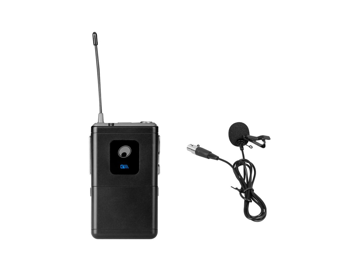 Omnitronic UHF-E Serie Taschensender 527,5MHz + Lavaliermikrofon