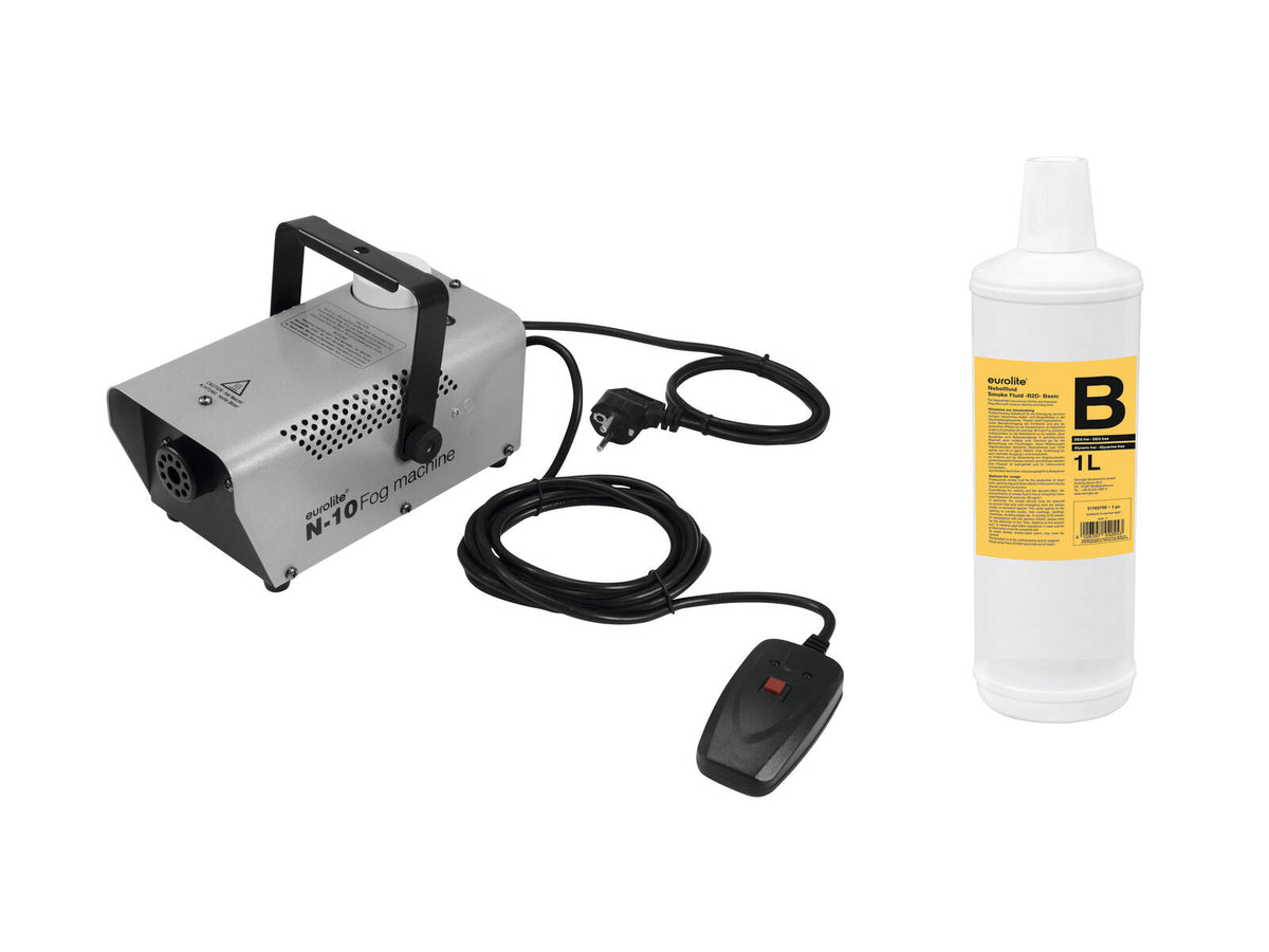 Eurolite Set N-10 silber + B2D Basic Nebelfluid 1l