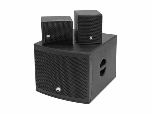 Omnitronic Set MOLLY-12A Subwoofer aktiv + 2x MOLLY-6 Top 8 Ohm, schwarz – Ansicht 2