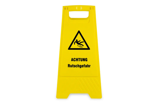 SemyTop Warnschild "Achtung Rutschgefahr" gelb, ca. 61 cm hoch