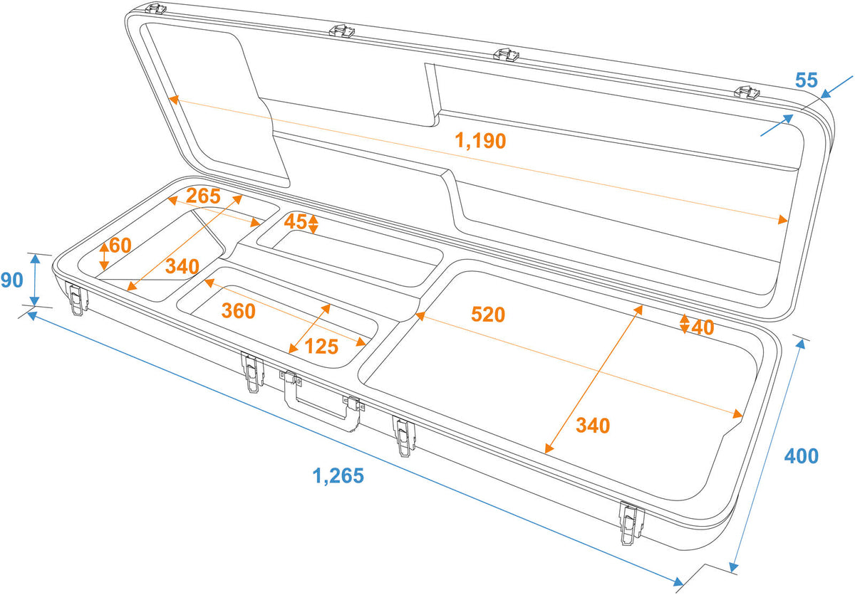 Dimavery ABS-Case für E-Bass, rechteck – Ansicht 3