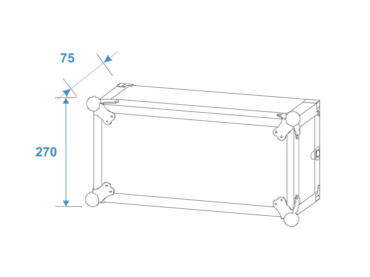 Roadinger Effektrack CO DD, 5HE, 40cm tief, schwarz – Ansicht 6