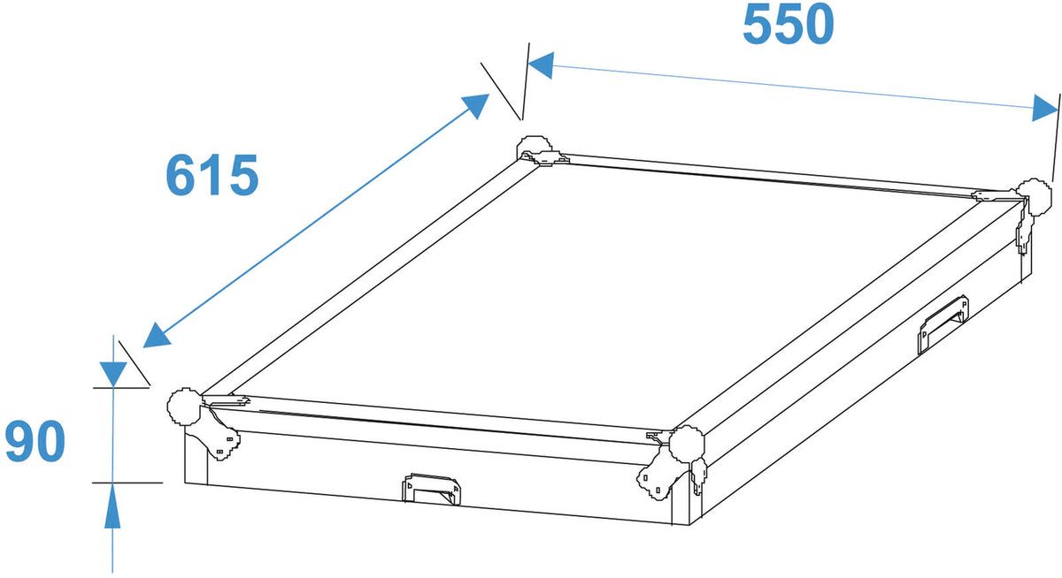 Roadinger Spezial-Kombi-Case Profi, 8HE mit Rollen – Ansicht 10