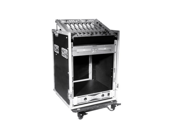 Roadinger Spezial-Kombi-Case Profi, 12HE mit Rollen