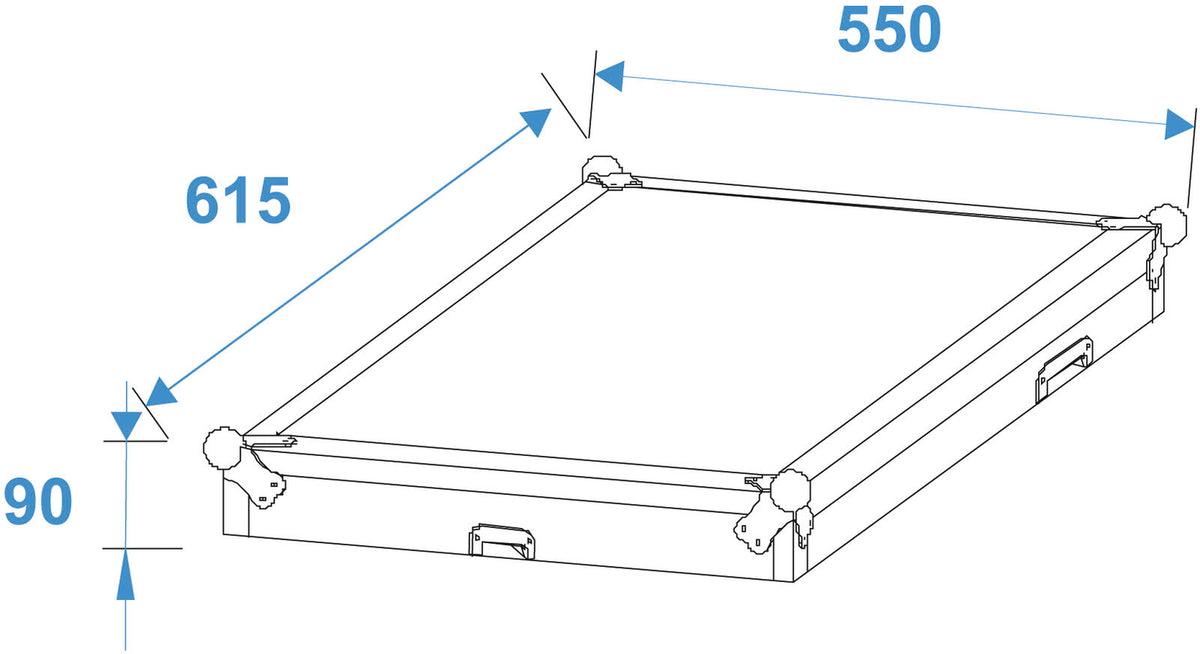 Roadinger Spezial-Kombi-Case Profi, 12HE mit Rollen – Ansicht 4