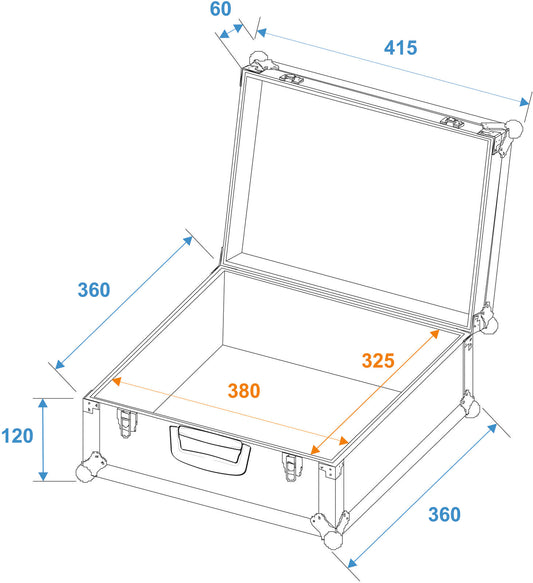 Roadinger Universal-Koffer-Case FOAM GR-3 schwarz – Ansicht 2