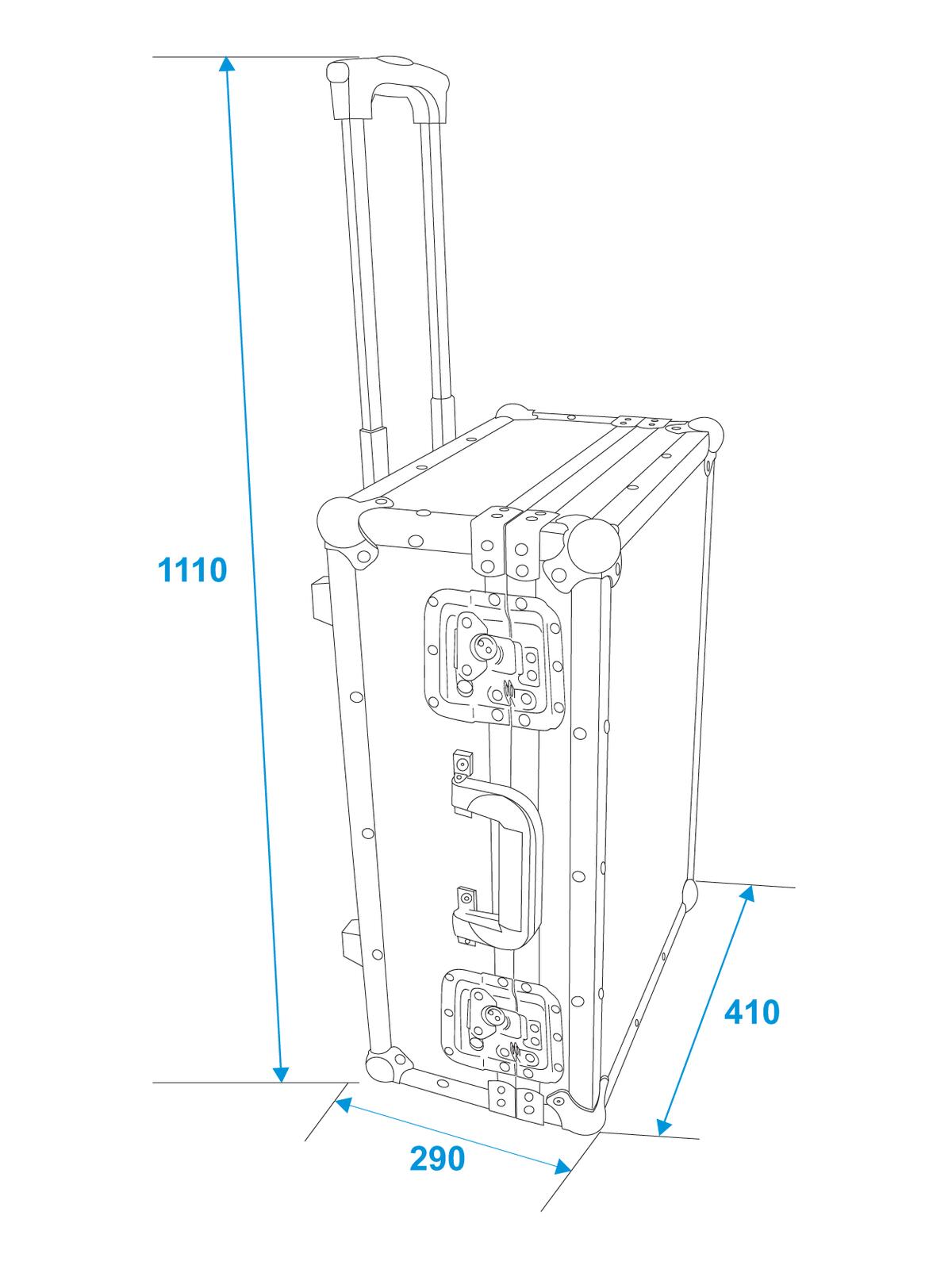 Roadinger Universal-Koffer-Case UKC-1 mit Trolley – Ansicht 10
