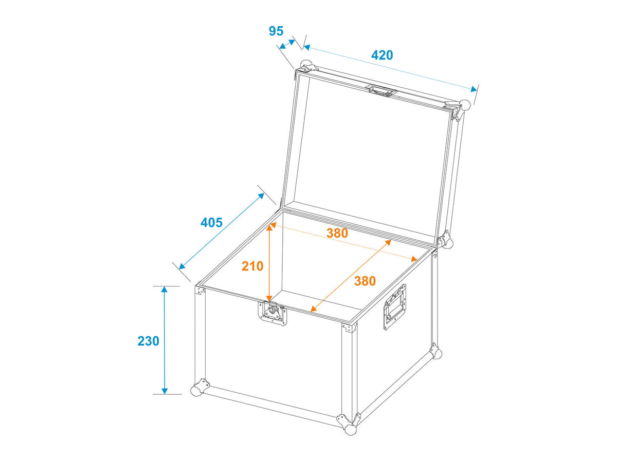 Roadinger Universal-Transport-Case 40x40x30cm – Ansicht 5