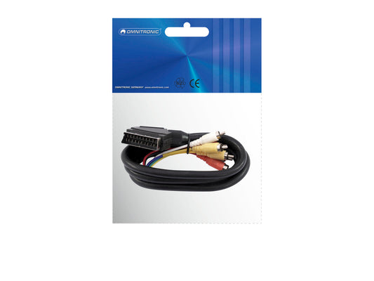 Omnitronic Adapterkabel Scart/6xCinch 1,5m – Ansicht 2