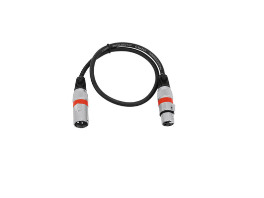 Omnitronic XLR Kabel 3pol 0,5m sw/rt – Ansicht 2