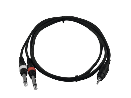 Omnitronic Adapterkabel 3,5 Klinke/2xKlinke 1,5m sw – Ansicht 2