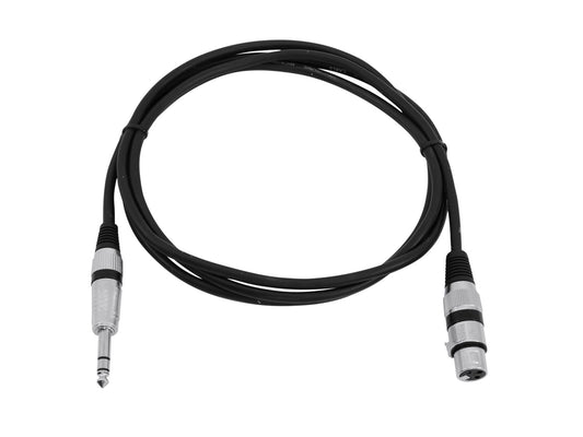Omnitronic Adapterkabel XLR(F)/Klinke stereo 2m sw – Ansicht 2