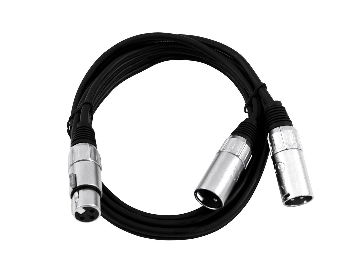 Omnitronic Adapterkabel XLR(F)/2xXLR(M) 1m sw – Ansicht 2