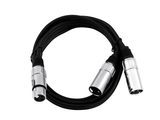Omnitronic Adapterkabel XLR(F)/2xXLR(M) 1m sw – Ansicht 2
