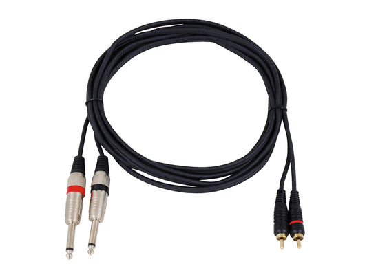 Omnitronic Adapterkabel 2xKlinke/2xCinch 3m sw – Ansicht 2