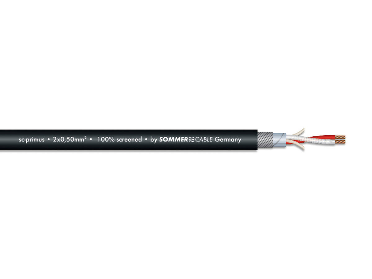 Sommer Cable Mikrofonkabel 2x0,50 100m sw SC-Primus