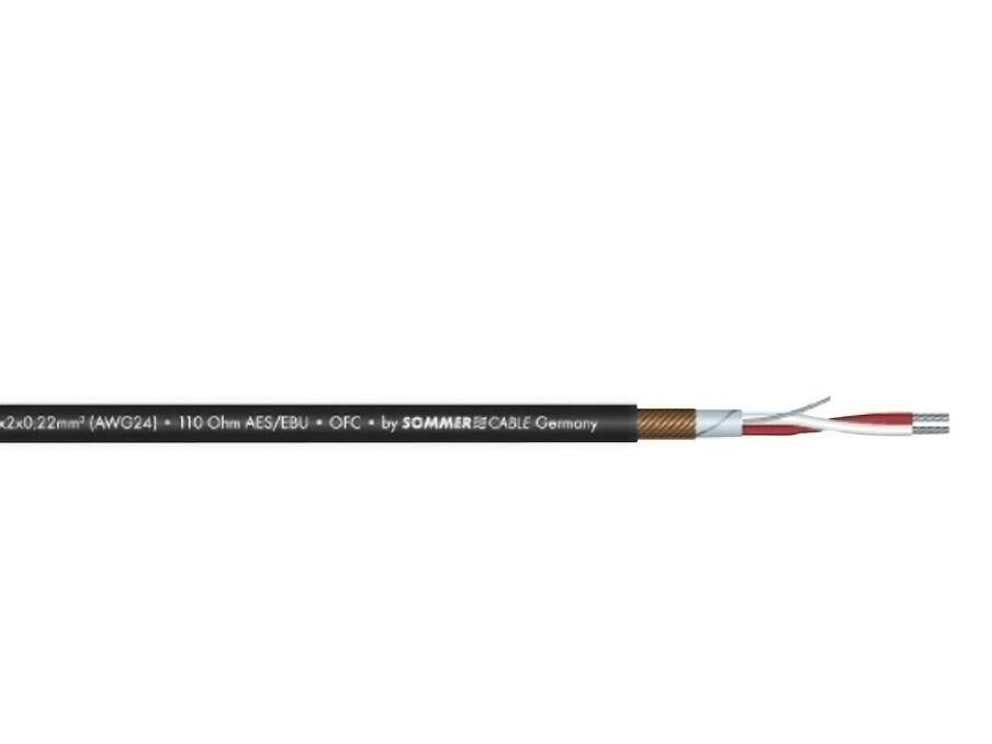 Sommer Cable DMX Kabel 2x0,22 100m sw SC-Semicolon