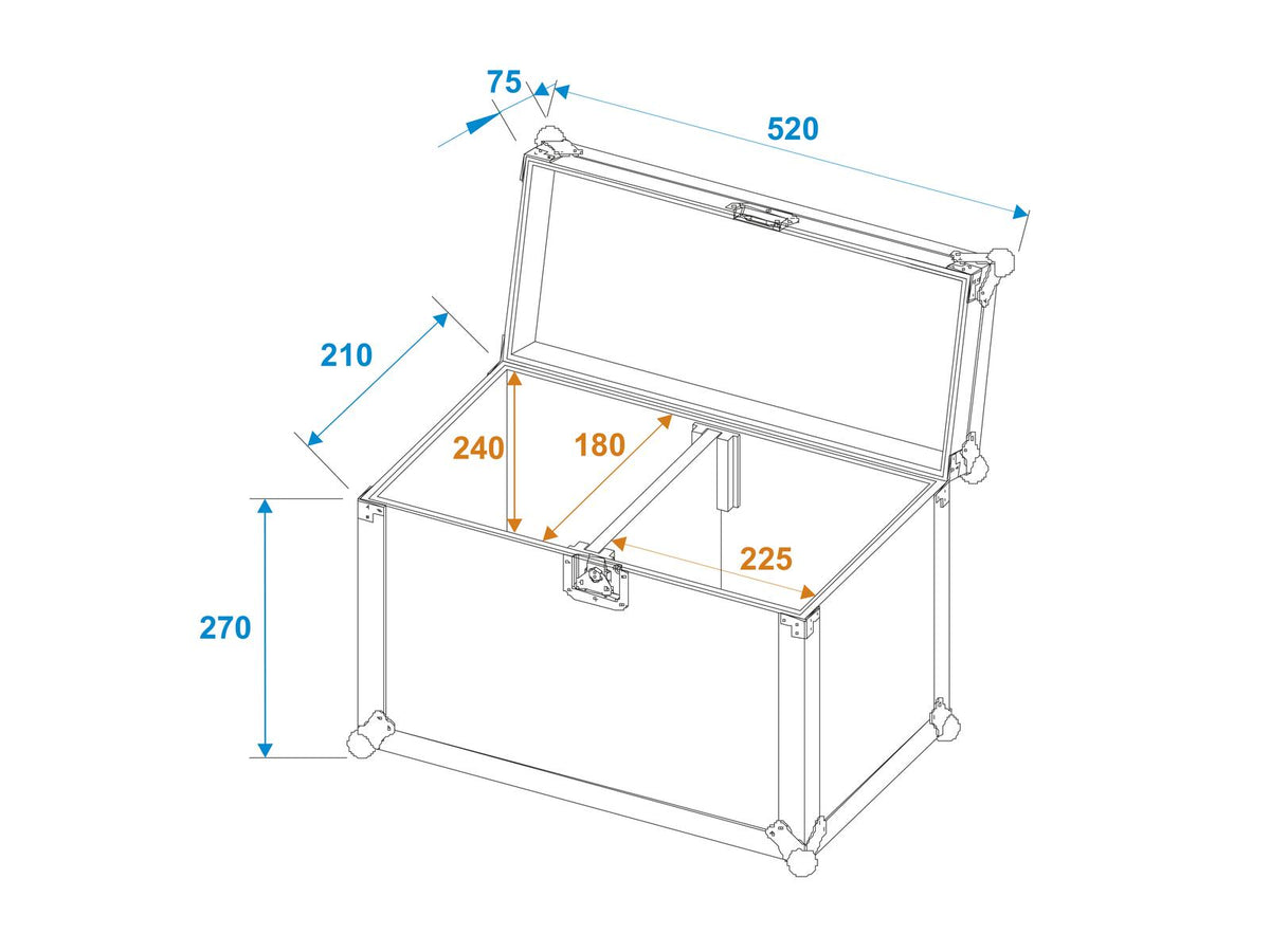Roadinger Flightcase 2x LED PFE-50 3000K Profile Spot – Ansicht 5