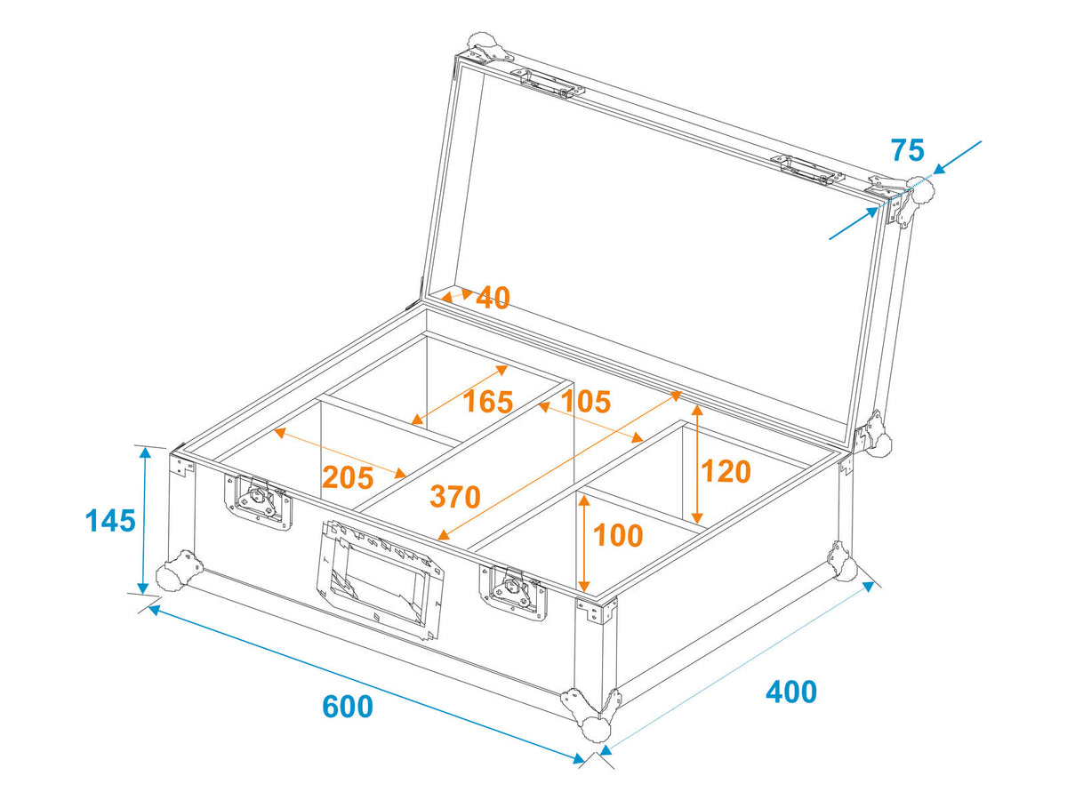 Roadinger Flightcase 4x LED IP PAR 3x12W HCL – Ansicht 5