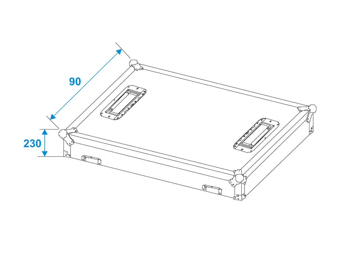 Roadinger Flightcase 2x NSF-100 – Ansicht 7