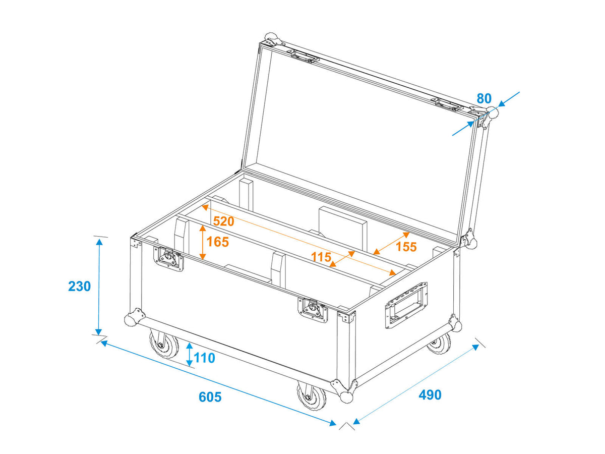 Roadinger Flightcase 4x LED CLS-9 QCL RGB/WW 9x7W – Ansicht 6