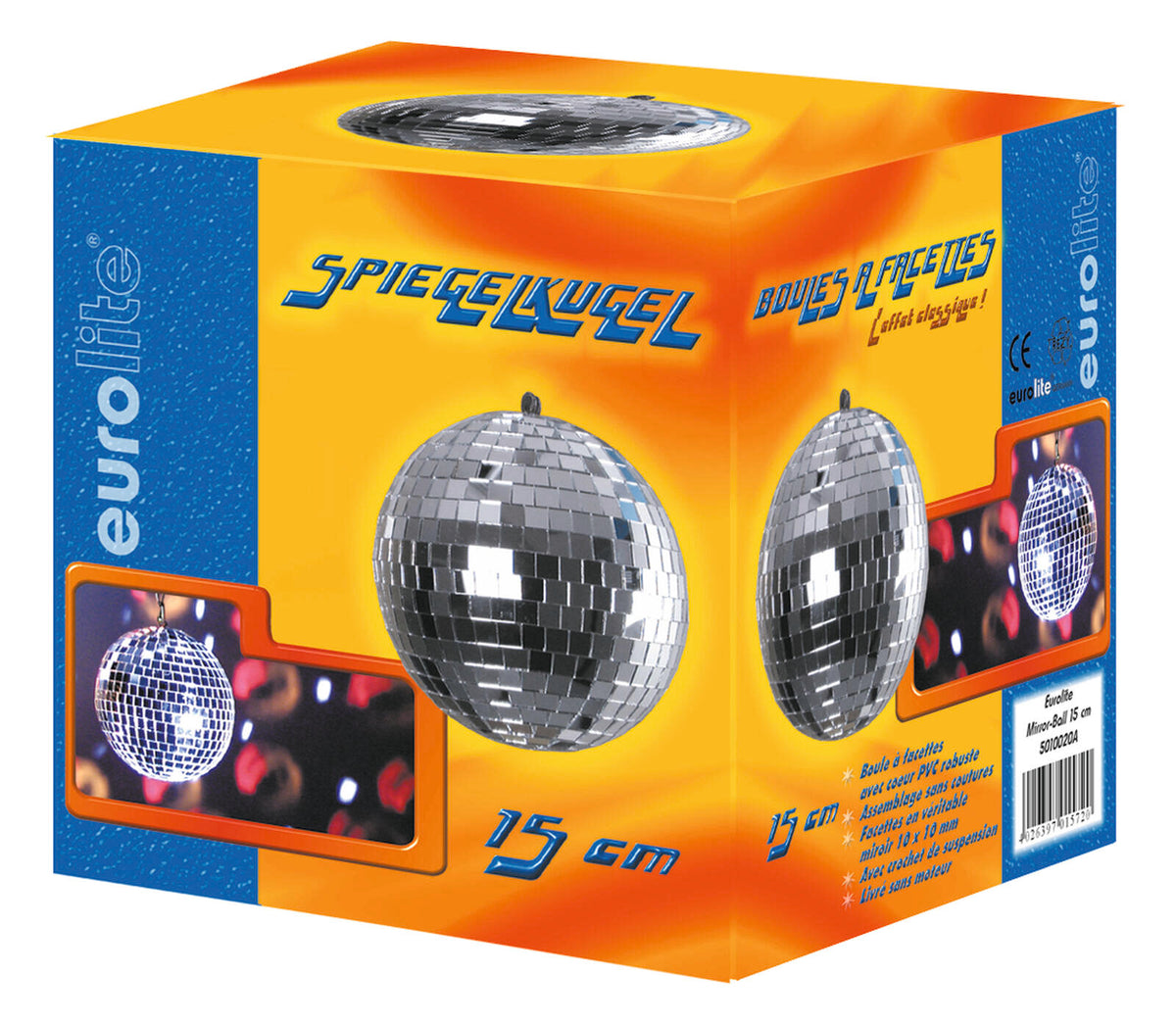 Eurolite Spiegelkugel 15cm – Ansicht 4
