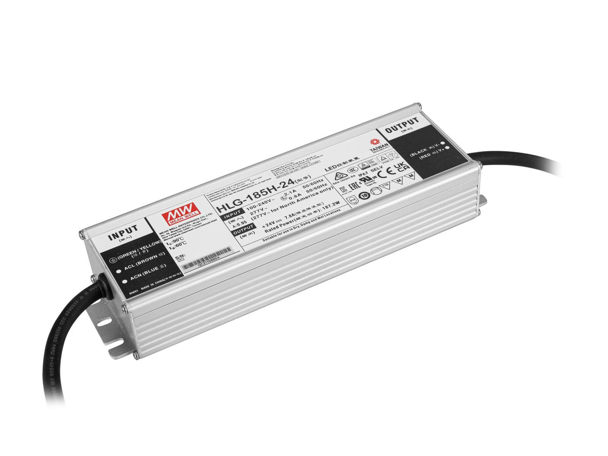 Mean Well LED-Netzteil 187W / 24V IP67 HLG-185H-24