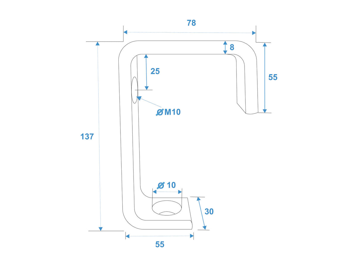 Eurolite TH-52 Theaterhaken silber – Ansicht 3