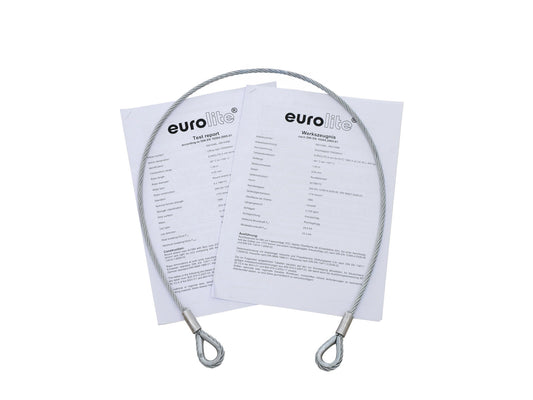 Eurolite Stahlseil 1000x6mm silber mit Kausche – Ansicht 2