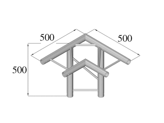 Alutruss BILOCK BQ2-PAL31H 3-Weg Ecke 90° – Ansicht 2