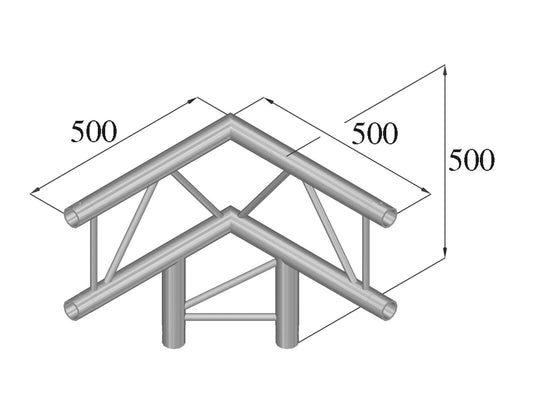 Alutruss BILOCK BQ2-PAL31V 3-Weg Ecke 90° – Ansicht 2