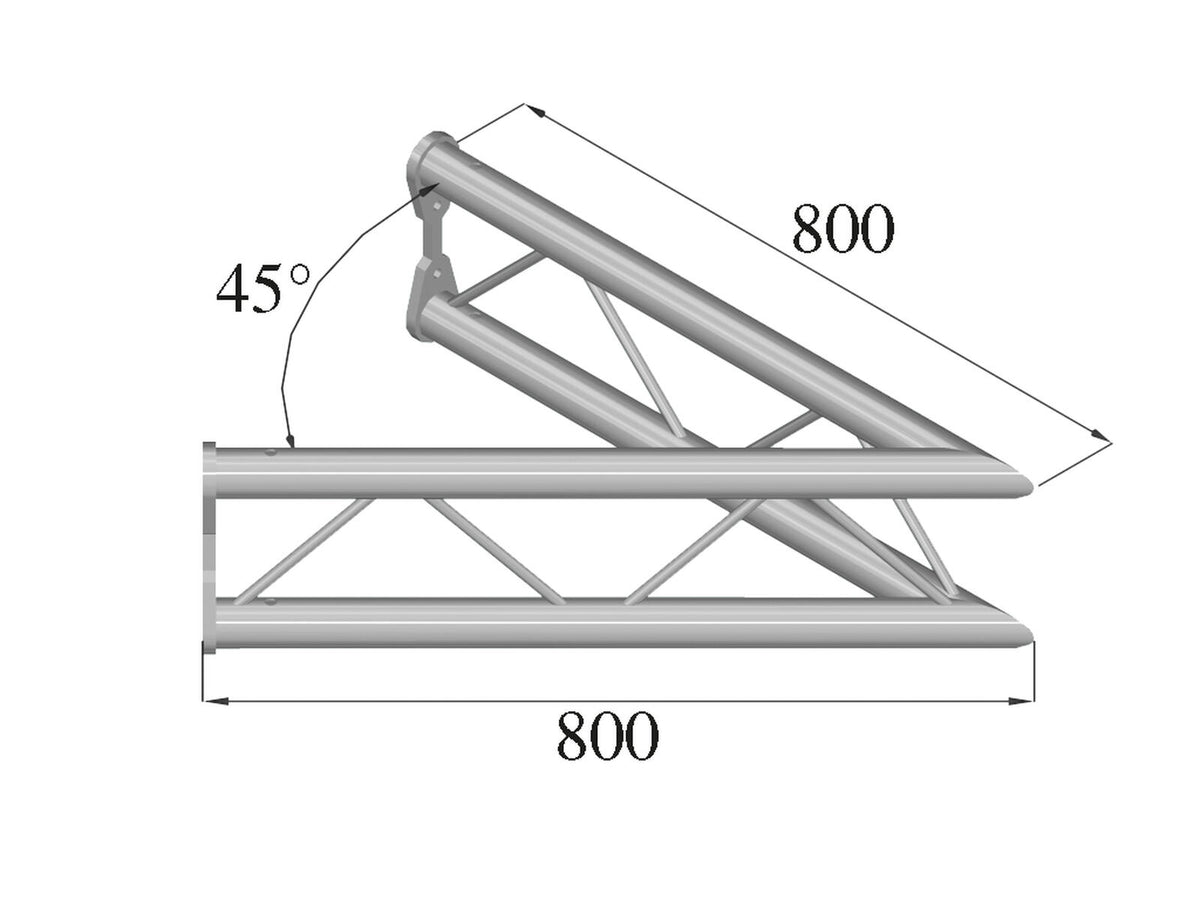 Alutruss BISYSTEM PV-19 2-Weg 45° vertikal – Ansicht 2