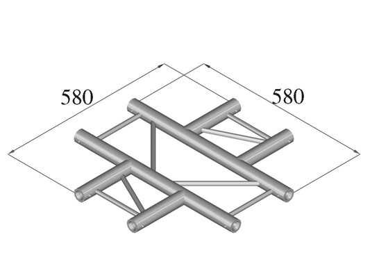 Alutruss DECOLOCK DQ2-PAC41H 4-Weg Kreuz – Ansicht 2