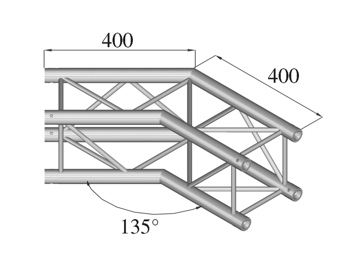 Alutruss DECOLOCK DQ4-PAC23 2-Weg Ecke 135° – Ansicht 2