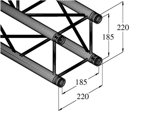 Alutruss DECOLOCK DQ4-S4000 4-Punkt-Traverse sw – Ansicht 2