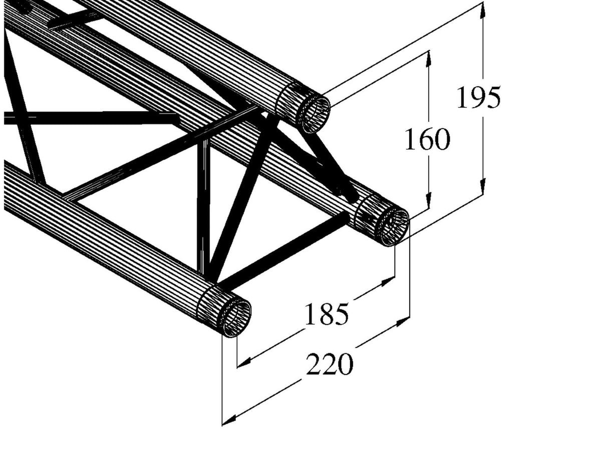 Alutruss DECOLOCK DQ3-S750 3-Punkt-Traverse sw – Ansicht 2