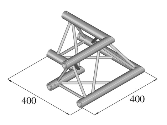 Alutruss DECOLOCK DQ3-SPAC21 2-Weg Ecke 90° sw – Ansicht 2