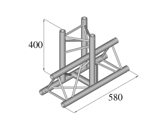 Alutruss DECOLOCK DQ3-SPAT35 3-Weg T-Stück 90° sw – Ansicht 2