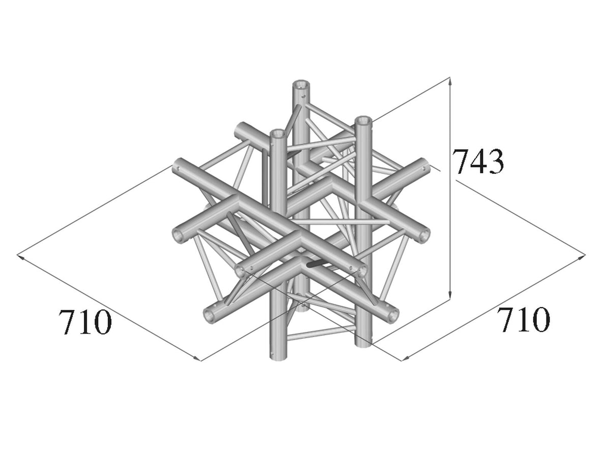 Alutruss TRILOCK 6082AC-61 6-Weg-Stück – Ansicht 2