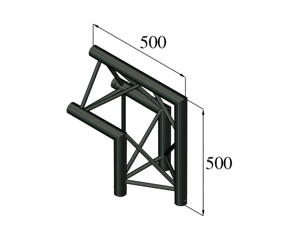 Alutruss TRILOCK S-PAC 24 2-Weg-Ecke 90°/\ schwarz