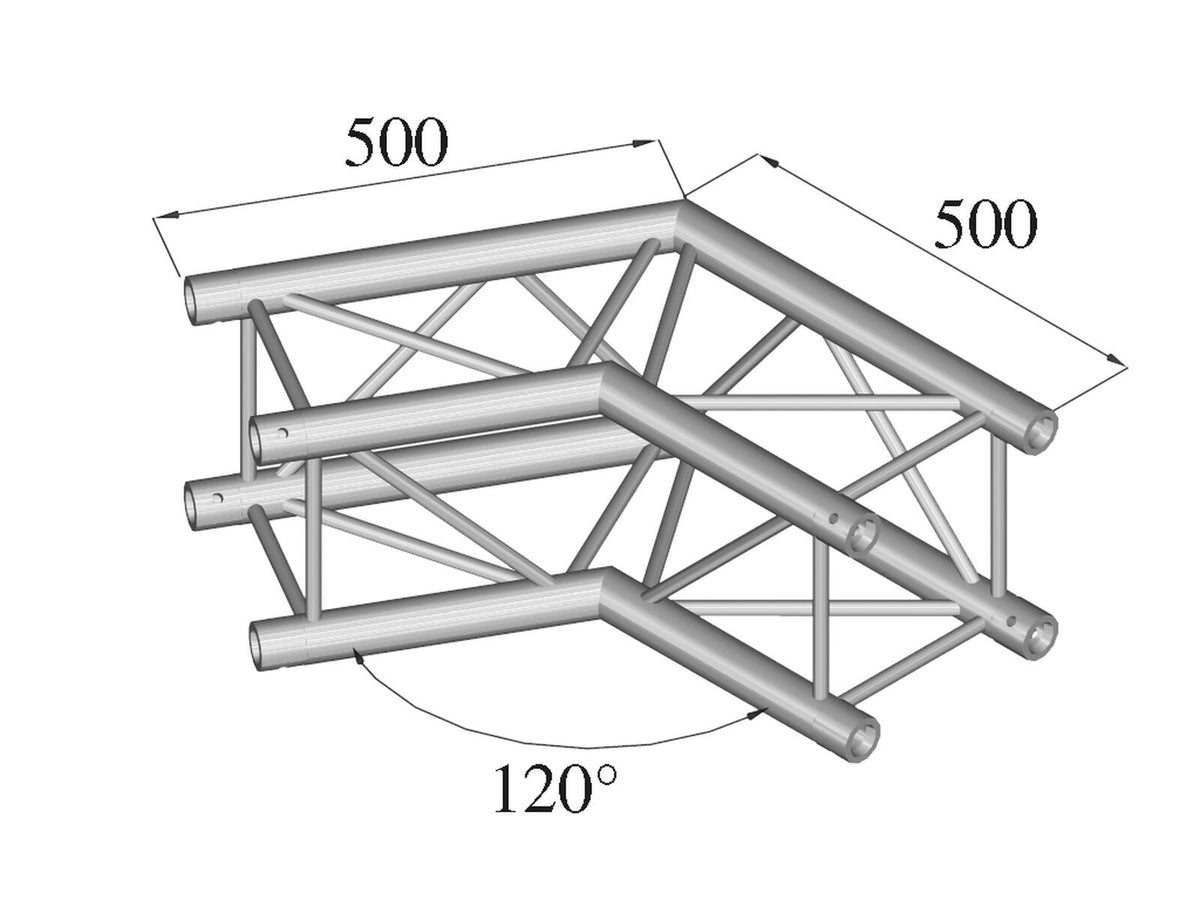 Alutruss QUADLOCK S6082C-22 2-Wege-Ecke 120° – Ansicht 2