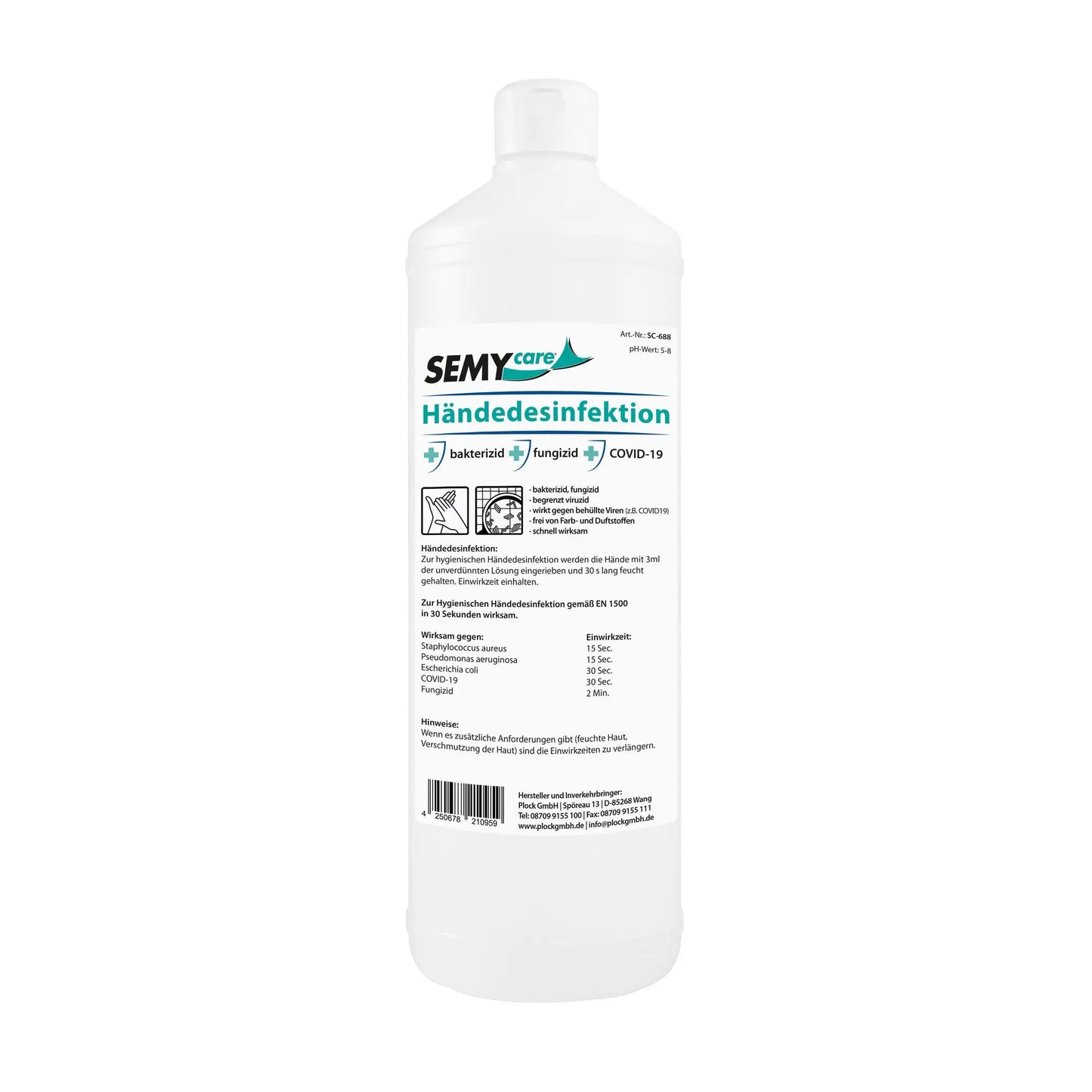 SemyCare Händedesinfektion 12 x 1 l