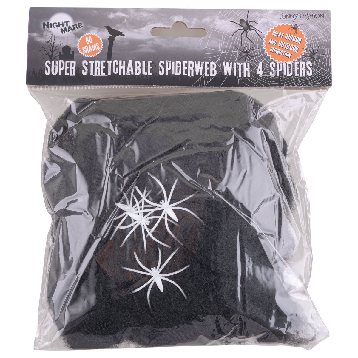 Spinnennetz Deko schwarz