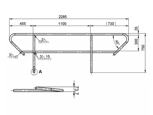 Alutruss BE-1TG Geländer für BE-1T – Ansicht 2