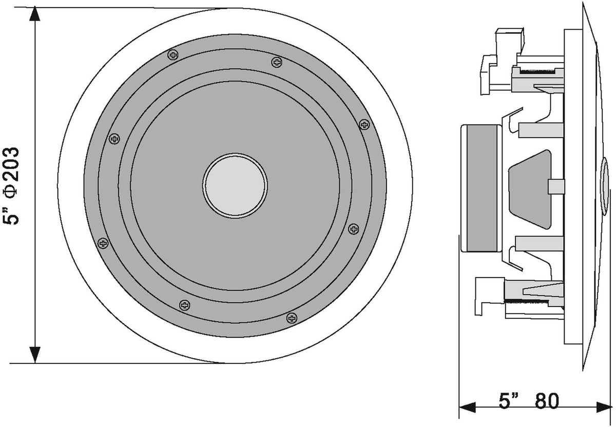 Omnitronic CST-5 2-Wege-Deckenlautsprecher – Ansicht 6