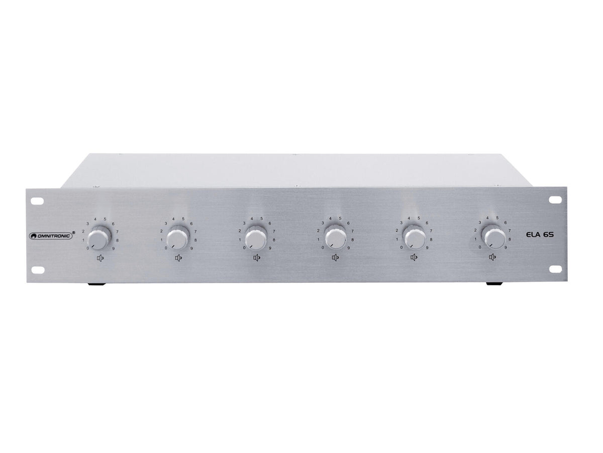 Omnitronic ELA 6S-Zonen LS-Regler 10W sil – Ansicht 5