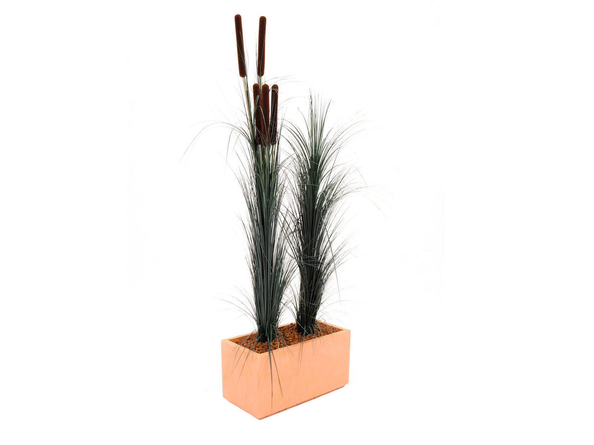 Europalms Schilfgras mit Kolben, künstlich, dunkelgrün, 152cm – Ansicht 3